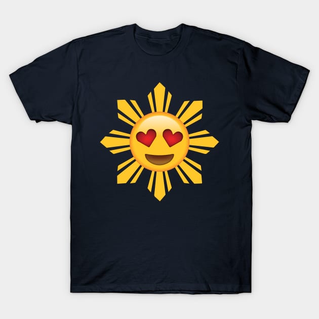 Filipino Sun Heart Eyes Emoji T-Shirt by SkarloCueva